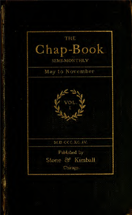 THE Chap-Book SEMI-MONTHLY