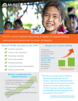 Pacific School System Becomes a Leader in Implementing Instructional