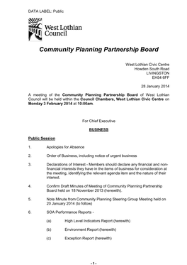 Community Planning Partnership Board