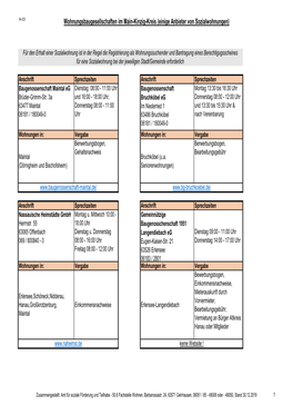 Wohnungsbaugesellschaften Im Main-Kinzig-Kreis (Einige Anbieter Von Sozialwohnungen)