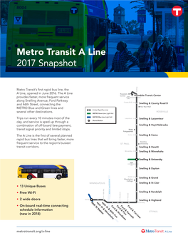 Metro Transit a Line 2017 Snapshot