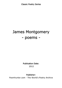 James Montgomery - Poems