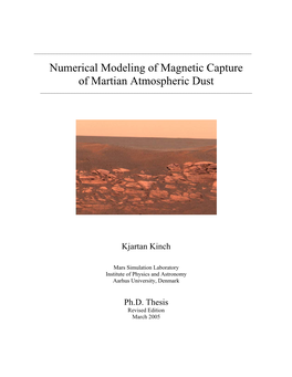 Numerical Modeling of Magnetic Capture of Martian Atmospheric Dust ______