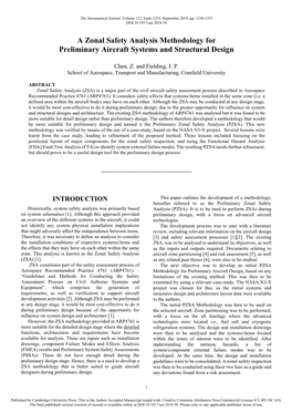 A Zonal Safety Analysis Methodology for Preliminary Aircraft Systems and Structural Design