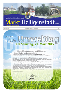 Mitteilungsblatt Nr. 05 Vom11.03.2015