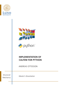 Implementation of Calfem for Python