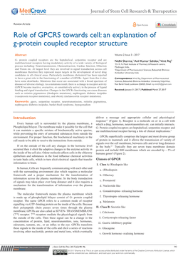 An Explanation of G-Protein Coupled Receptor Structure