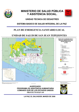 Plan De Emergencia Sanitario Local Unidad De Salud De San Juan Tepezontes