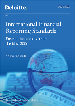 International Financial Reporting Standards Presentation and Disclosure Checklist 2006