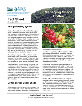 Managing Shade Coffee