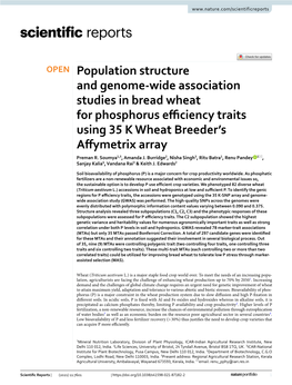 Population Structure and Genome-Wide Association Studies In