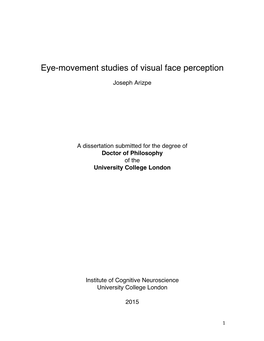 Eye-Movement Studies of Visual Face Perception
