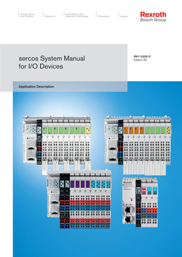 Sercos System Manual for I/O Devices