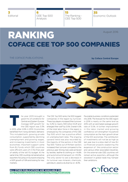 CEE Top 500 the Ranking - Economic Outlook Analysis CEE Top 500