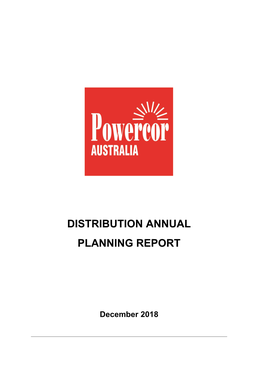 Distribution Annual Planning Report