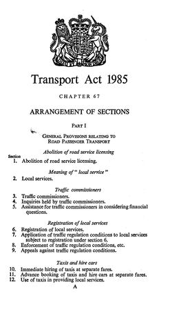 Transport Act 1985