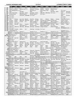 Sunday Morning Grid 10/13/19 Latimes.Com/Tv Times