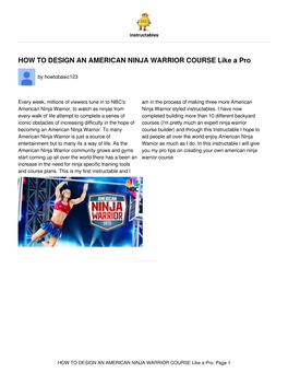 HOW to DESIGN an AMERICAN NINJA WARRIOR COURSE Like a Pro