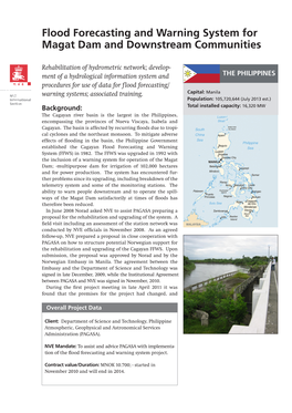 Flood Forecasting and Warning System for Magat Dam and Downstream Communities