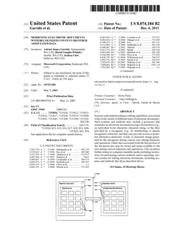 (12) United States Patent (10) Patent No.: US 8,074,184 B2 Garside Et Al