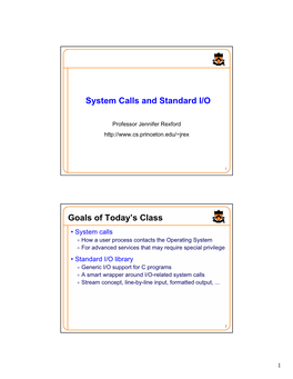 System Calls and Standard I/O