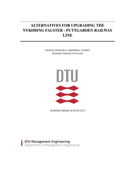 Alternatives for Upgrading the Nykøbing Falster - Puttgarden Railway Line