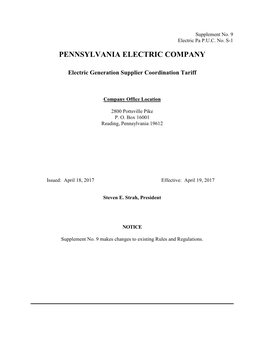 Pennsylvania Electric Company