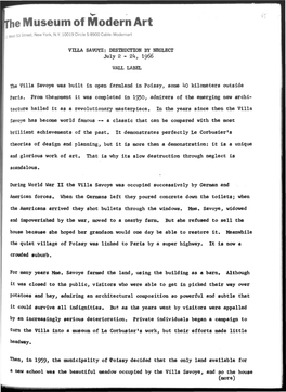 VILLA SAVOYE: DESTRUCTION by NEGLECT July 2 - 2K, 1966
