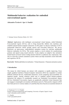 Multimodal Behavior Realization for Embodied Conversational Agents