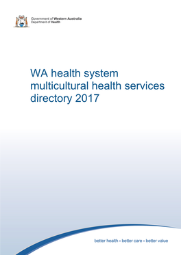 WA Health System Multicultural Services Directory