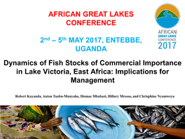 Implications for Management AFRICAN GREAT LAKES