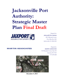 Jacksonville Port Authority: Strategic Master Plan Final Draft