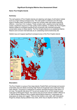 Significant Ecological Marine Area Assessment Sheet