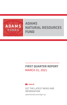 Adams Natural Resources Fund