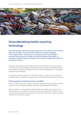 Groundbreaking Textile Recycling Technology 9