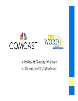 A Review of Diversity Initiatives at Comcast and Its Subsidiaries