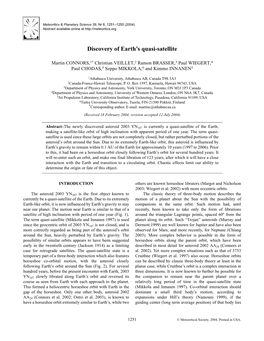 Discovery of Earth's Quasi-Satellite