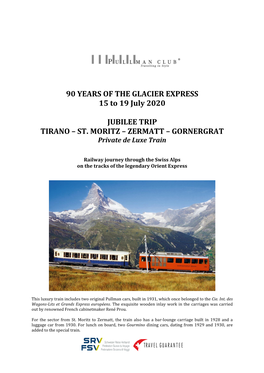 ZERMATT – GORNERGRAT Private De Luxe Train