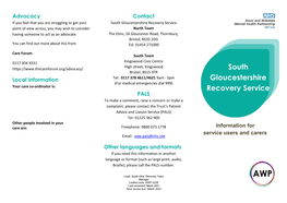 Recovery Service Leaflet South Glos