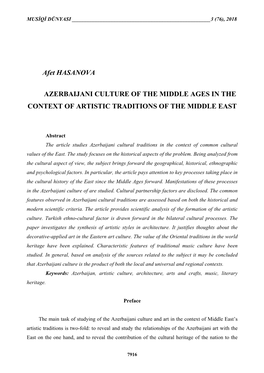 Text of Artistic Traditions of the Middle East