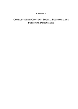 Corruption in Context: Social, Economic and Political Dimensions