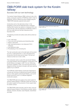 ÖBB-PORR Slab Track System for the Koralm Railway — World of PORR
