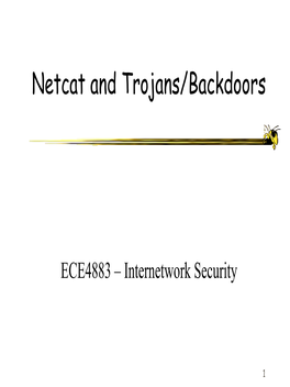 Netcat and Trojans/Backdoors