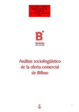 Análisis Sociolingüístico De La Oferta Comercial De Bilbao