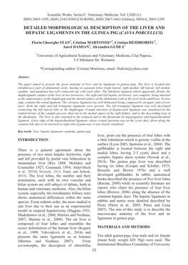 DETAILED MORPHOLOGICAL DESCRIPTION of the LIVER and Biotechnological Letters,Vol 16,No 2