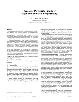 Bypassing Portability Pitfalls of High-Level Low-Level Programming