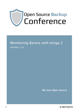 Monitoring Bareos with Icinga 2 Version: 1.0