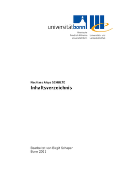 Inhaltsverzeichnis