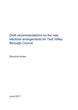Draft Recommendations on the New Electoral Arrangements for Test Valley Borough Council