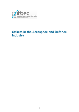 Offsets in the Aerospace and Defence Industry